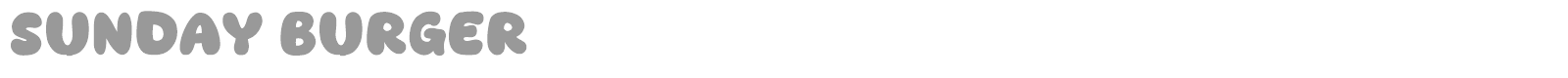 Sunday Burger font preview